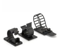 50 Pcs Cable Organizer USB Winder Desktop Tidy Clips Management Wire Holder For Mouse Headphone Under Desk Tray pour Câbles(Black A 22.2-25.4mm)