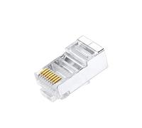 50 Pcs Cat6 RJ45 Connectors, Cat6 RJ45 Plugs, Cat6 Metal Shielded RJ45 Ends FTP 8P8C Modular Network Plug Connector