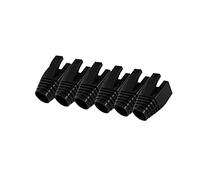 50 Pcs Cat7 Cat7A Cat8 Strain Relief Boot, RJ45 Plug Connector Cover Modular Network Plug Connector Cap Cable Connector Boots, Black