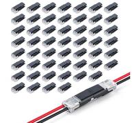50 Pcs Connecteur Electrique Etanche 2 Broches Connecteur Electrique Rapide, Cosse Electrique Rapide Sans Soudure Pour Câble 18-22 AWG, Etanche Branchez et Jouez