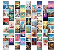 50 pcs de cartes postales Street View - Cartes d'art Street View, design paysage urbain, pour décor mural, scrapbooking, vœux de voyage et décoration de la maison