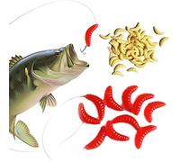 50 Pcs Doux Silicone Ver de farine Maggot Grub Ver Leurres de Pêche Faux Vers Appâts De Pêche Attirants Réutilisables Appâts Artificiels Verbes à Vers De Poisson Attirail De JouetsMagnifique charmant.