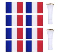 50 Pcs Drapeau Français Mini Drapeau à Main Drapeau de Cérémonie 14 x 21cm Drapeau Tricolore pour Concert événements sportifs Le 14 Juillet