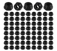 50 pcs Ecrou M5 Inox, Écrous Hexagonaux Noirs avec Anneau Nylon, Écrou Frein Autobloquant Antirouille en Acier Inoxydable, Écrou Hexagonal Fileté pour Machines, Meubles et Projets Industriels
