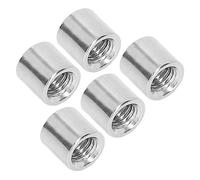 50 Pcs écrous D'accouplement Ronds M5 x 0,8 Filetage Femelle 8 mm de Long en Acier Inoxydable 304 Connecteur D'écrous Ronds, Argent