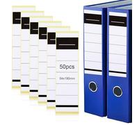 50 Pcs Étiquettes Autocollantes Pour Dos De Classeur, 54 x 190 mm Etiquettes Dossier pour Classeur de 8 cm, Papier Autocollant Pour les Imprimantes, Etiquettes Dossier Longue pour Bureau et école