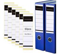 50 Pcs Étiquettes Autocollantes Pour Dos De Classeur, 54 X 190 Mm Etiquettes Dossier Pour Classeur De 8 Cm, Papier Autocollant Pour Les Imprimantes, Etiquettes Dossier Longue Pour Bureau Et École