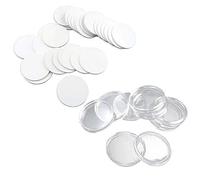 50 Pcs Étiquettes Cartes NFC Rondes NFC TAG 215 25 mm en PVC, NFC Réinscriptible Compatible avec TagMo et Amiibo et Appareils Mobiles Compatibles NFC, 540 Mémoire d'Octets, Carte NFC Blanche