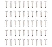 50 Pcs Goupilles Émerillons Ronds Tête Plate, Inox 304, M6x25mm - Résistance à la Corrosion, Pièces Linéaires pour Mouvement, Installation Facile