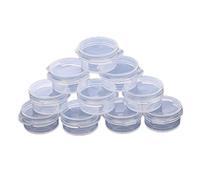 50 pcs Jar cosmétique en plastique 5G Étui transparent vide avec couvercles de rangement portable Portable Boîte de rangement Pot de maquillage Échantillon de bouteille de bouteille de scellage en po