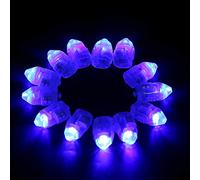 50 Pcs LED Ballon Lumière Étanche Mini Lumières Longue Veille Lumières pour Papier Lanterne Ballon Décoration De Fête De Mariage Oeufs De Pâques Anniversaire Halloween Décoration De Noël (Bleu)