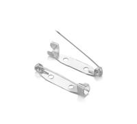 50 Pcs/lot 15-40mm Broche Pince Base Broche Broches Vierges Broches for Bricolage Fabrication De Bijoux(Silver,15mm 50Pcs)