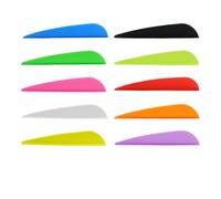 50 pcs/lot aubes de flèche en caoutchouc 2/2.5/3/4/5 pouces aubes de Fletch en plastique plumes de tir à l'arc pour flèche tir à l'arc bricolage 5inch red