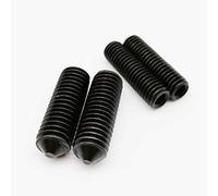 50 pcs M2.5 M3 M4 M5 M6 DIN914 304 Inoxydable Noir Grade 12.9 Acier Hexagonale Socket Cone Point Grub Set Vis Tapered End Bolt, 12.9 Class Steel, M2.5