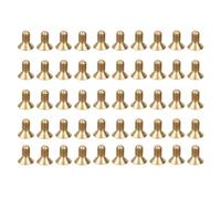 50 Pcs M3 Flat Hex Socket Screw, Pure Copper Countersunk Head Fastener, Deep Thread Flat Head Hex Screw for Electronics and Construction Hardware Tool Kit with Flush Mount Design (donneur)