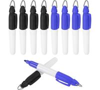 50 Pcs Mini Marqueurs Permanents Avec Clips Marqueurs De Balle De Golf Stylo Badge Stylos À Encre Clés Porte-Clés Pour Fournitures De Bureau À Domicile Sports Activités, Noir Bleu
