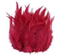 50 Pcs Naturel Faisan Coq Plumes Poulet 13-18cm DIY Bordeaux 13-18cm 50pcs