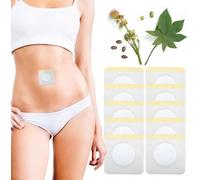 50 pcs Pack d'huile de ricin pour le nombril, patchs auto-adhésifs à l'huile de ricin, kit de patchs pour le nombril en coton biologique très absorbant, facile à utiliser (huile de ricin non incluse).