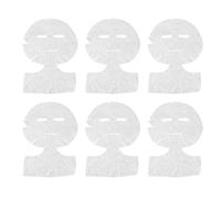 50 Pcs Papier de Masque Facial Jetable, Feuilles de Papier de Masque Facial Prédécoupées Feuille de Papier Facial Bricolage Blanc, Feuille de Masque Facial en Soie Légère, Papier