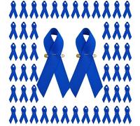 50 PCS Pins Épingles Bleu pour la Sensibilisation aux Cancer du Colon Broches Accessoire de Decoration pour Homme ou Femme Activités Sociales (Blue, 7.5X3.5X1.3CM)