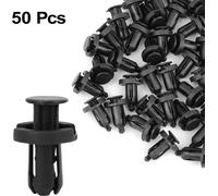 50 Pcs Plastique Tige-poussoir Rivet Fixation Agrafe Pare-chocs Epingle Clips 10mm