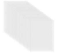 50 Pcs Pochettes Plastiques Perforées A5, Pochette Transparente A5, Pochettes en Plastique Transparent Imperméables avec 6 Trous pour Classeur à Anneaux Documents Cahiers Cartes