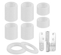 50 PCS Rondelles pour Gonds de Porte, 10mm × 15mm Entretoise Plastique Nylon Caoutchouc Rondelle Plastique Anneaux de Montage Sans Traces D'abrasion 1mm 25PCS & 2mm 25PCS