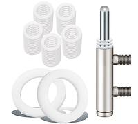 50 Pcs Rondelles Pour Gonds de Porte Cache Paumelles Entretoise Plastique 10,2 mm X 15 mm Bague Paumelle Rondelle Nylon Plate Gond pour Portail Exterieur Cache Gond Porte, 1mm 25Pcs & 2mm 25Pcs(Blanc)