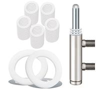 50 Pcs Rondelles Pour Gonds de Porte Cache Paumelles Entretoise Plastique 10,2 mm X 15 mm Bague Paumelle Rondelle Nylon Plate Gond pour Portail Exterieur Cache Gond Porte, 1mm 50Pcs(Blanc)