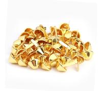 50 -pcs Sac Pieds Stud Spike, 10 mm Portefeuille Cône Studs Plat Métal Spikes Rivet Crochet Brads Brads Sac Bas Boutons pour Sac à Main Portefeuille Vêtements Bricolage Cuir