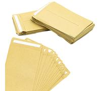 50 Pcs Sachet Papier Kraft Pochette Cadeau, SZXMDKH 9 x 6 cm Marron Mini Enveloppe Kraft pour Stocker Bonbon, Bibelots, Petit Objet