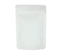 50 Pcs Sacs Refermables Anti-Odeur Aluminium Pochon Plastique pour Vie Quotidienne ou Fournitures de Fête Stockage de Nourriture Stand up Sachet Plastique Doypack Blanche (10 x 15 cm)