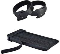 50 pcs Scratch Serre Cable Bande,Sangle Réutilisable Câble Management Facile à Couper pour Attacher Les Câbles, Fils PC/Électriques, Noir,150mmx12mm