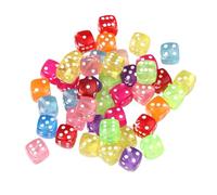 50 Pcs Six Sided Dices Acrylic Board Game Acessories Table Colorful