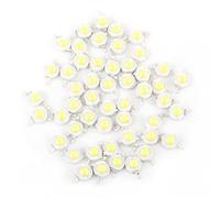 50 Pcs SMD 1 W Blanc Froid/Chaud Lampe à LED Perles Ampoule Puce pour Projecteur Projecteur Haute Puissance Nouveau(Blanc Pur)