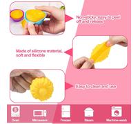 50 Pcs Sunflower Silicone Mold Reusable Ice Cream Pudding Jelly Mold