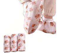 50 PCS Surchaussures jetables, sur chausson jetable, protege chaussures jetables taille unique, Impression unique de dessins animés couvre chaussure (14.5x40cm)