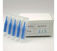 50 pcs Tattoo jetable Tip Buse, RT Tattoo pointe ronde Tubes, tatouage machine-Blue (11RT)