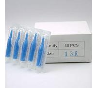 50 pcs Tattoo jetable Tip Buse, RT Tattoo pointe ronde Tubes, tatouage machine-Blue (13RT)