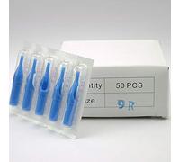 50 pcs Tattoo jetable Tip Buse, RT Tattoo pointe ronde Tubes, tatouage machine-Blue (9RT)