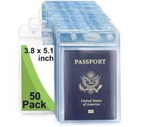 50 Pcs Waterproof Plastic Badge Holders