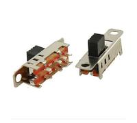 50 Pcs x 5mm High Knob 8 Pin 3 Position 2P3T DP3T Panel Slide Switch 0.5A 50V DC NWPNLXEA