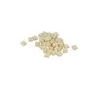 50 perles en bois carrées plates 10 x 3 mm