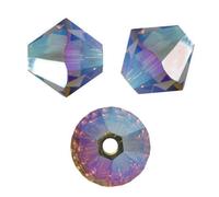 50 Perles Swarovski® Toupies 4mm SMOKED TOPAZ AB2X