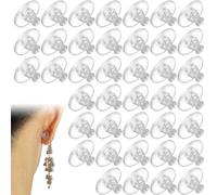 50 pezzi orecchini, orecchini trasparenti, tappi per le orecchie, orecchini, orecchini in silicone, orecchini visibili