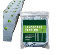 50-Piece Hot-Dip Galvanized Landscape Nails - Garden Ground Stakes for Fabric Weed Barrier | Heavy-Duty Lawn Fixing Nails for Landscaping | Rust-Resistant, Flexible Light Stâkes