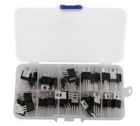 50 PièCes 10 Types Kit D'Assortiment de Transistors Mosfet SéRie IRF, Y Compris IRFZ44 / 510/520/530/540/640/740/840/3205/9540