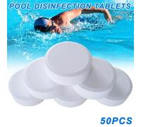 50 pièces 2g comprimés de chlore Agent de nettoyage multifonction désinfection instantanée nettoyant pour la maison piscine Spa fournitures de jacuzzi-50 Pcs