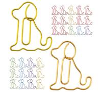 50 Pièces Adorables Trombones en Métal de Chien, Pratiques | Marque-pages et Enveloppes, Usage Multiple, Joli Format, Bureau, Lot de Clips, Objet Utile Couleur Aléatoire