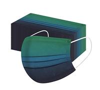 50 Pièces Adulte pour Masque Tissu Non-tissé 3 Plis Protection Faciale Jetable Respirant Doux Antipoussière Plein Air Femmes et Hommes Impression Bandeaux Tissu Multifonctionnel Écharpes (D-004)